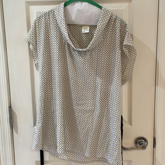 COMO Stretch cowl neck polka dot blouse - Picture 3 of 10